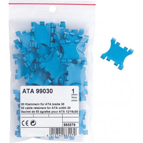 Sachet 50 agrafes ATA 12/16x30 - MOULURES PLINTHES HAGER ATA99030