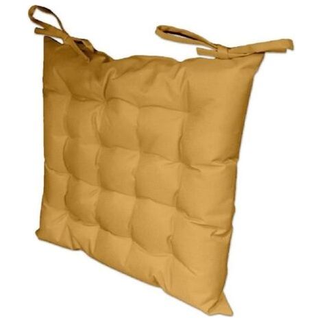 Assise matelassée - - Modèle - 40x40 cm - Jaune - Tissu déperlant (1/3)