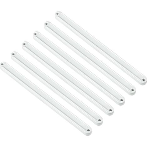 Glissières de Tiroir, 6 Pièces 235mm - Glissières de Tiroir en Plastique, Rails de Guidage Rainurés Montés sur le Côté pour Tiroirs de Meubles de Chevet Armoires Commodes (Blanc) (1/5)