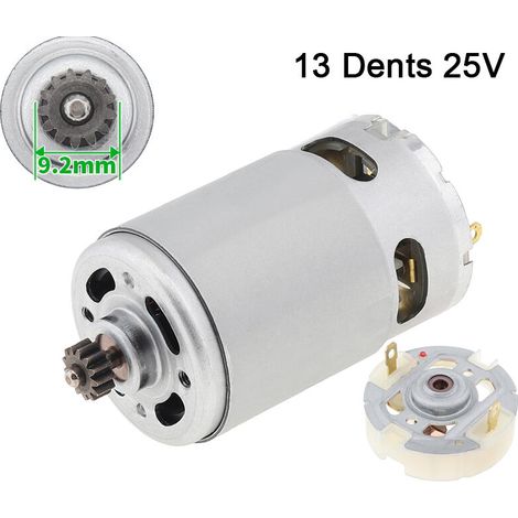 RS550 13-Zahn-Gleichstrommotor mit zwei Geschwindigkeiten – Bürstenmotor – 25 V, inklusive Service-Bürstenhalter