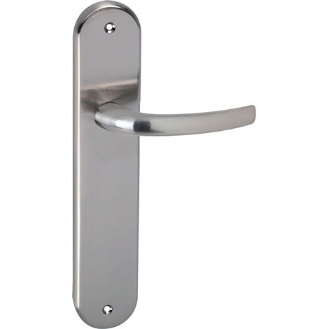 Manilla puertas interior zamak níquel satinado placa oval 250mm (1/5)