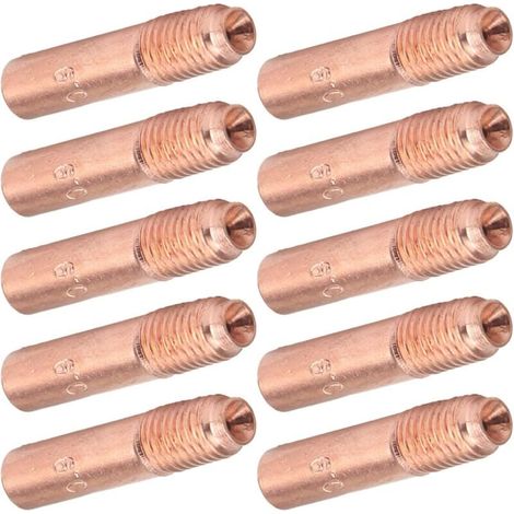 10 Pièces Buses de Soudage 15AK 0.9mm Embouts de Contact de Soudage 15AK Kit de Buses Conductrices en Cuivre pour Soudage Industriel (1/3)