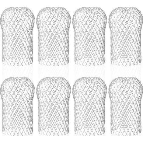 reno - Lot de 8 Crapaudine de Gouttière en Aluminium, Filtres de Gouttière Flexible et Durable pour Maison Avant-toit Tuyau de Descente contre les Feuilles (1/4)
