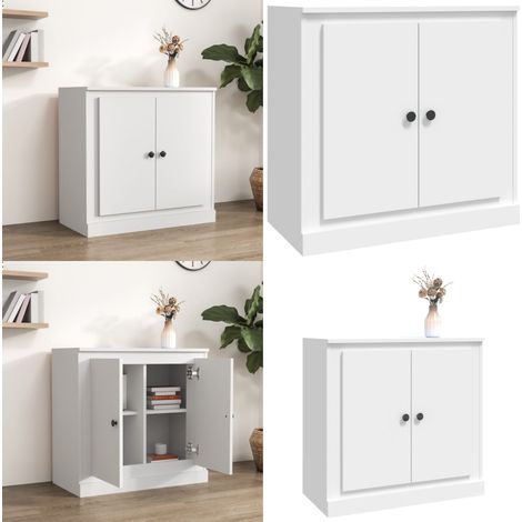 Sideboard Weiß 70x35,5x67,5 cm Holzwerkstoff - Schreibtisch - Wohnzimmermöbel - Sideboard Weiß - Regal - Aufbewahrung - Home & Living (1/5)