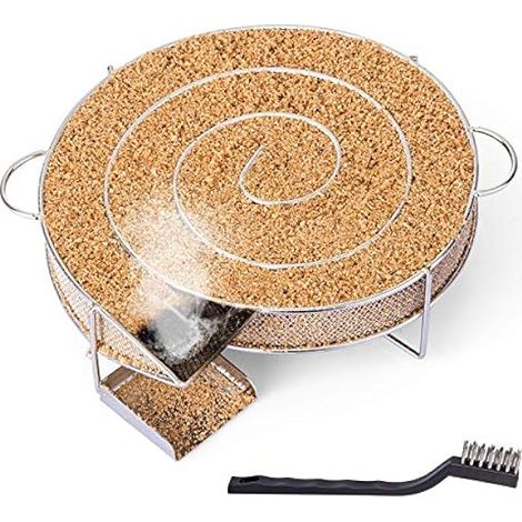 Rund Rauchgenerator Edelstahl Kaltraucherzeuger Kaltrauchgenerator für Kugelgrill Smoker und Räucherofen Räucherschnecke 18 CM (1/5)