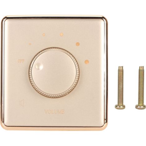Potentiomètre mural de réglage volume 10W, bouton rotatif pour enceintes maison, plaquette or (1/5)