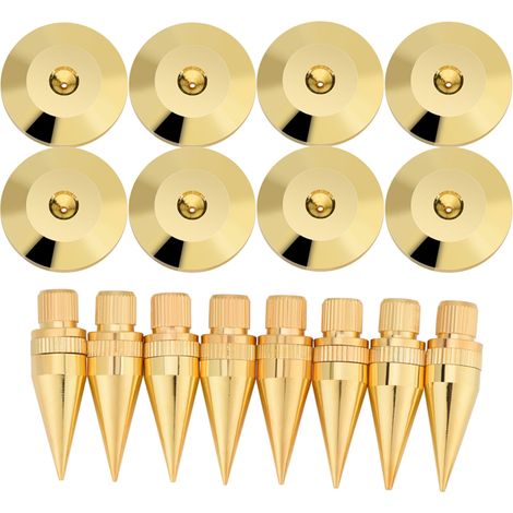 8 Paires de Pointes d'Isolation en Cuivre 36 mm pour Enceintes, Supports Antivibratiles (1/5)