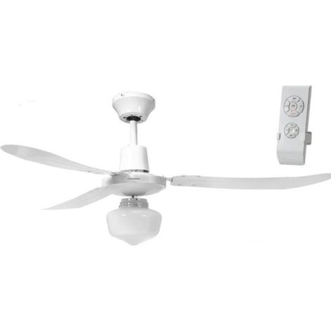 TrAdE Shop Traesio - Ventilatore Da Soffitto Reversibile Con Lampadario Telecomando Integrato 70 Watt - (1/3)