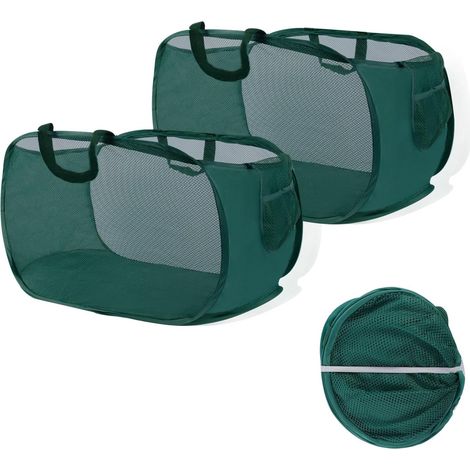2 Stück Faltbarer Wäschekorb, 75L Pop up Wäschekorb Faltbar (36 x 36 x 58 cm) Wäschetonne Wäschekorbe klappbar mit Griff, Aufbewahrungskorb für Kinderzimmer Camping Und Reisen (1/5)