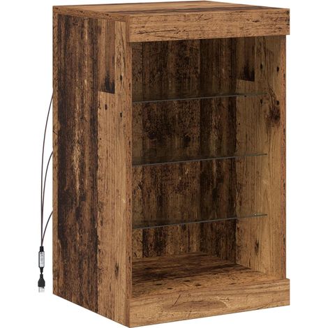 Maison Exclusive - Madia LED Legno vecchio 41 x 37 x 67 cm Legno multistrato