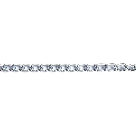 CATENA ORNAMENTALE PRETAGLIATA RITORTA MAGLIA CORT 2,5 mt Ø 1,2 mm - nichelata
