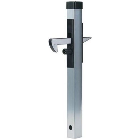 Arrêt de porte en alu, crochet bas, pour profil de 40 à 60mm LOCINOX (1/2)