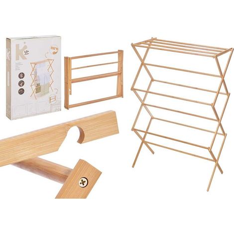 Kipit ZENWOOD tendedero plegable beige bambú natural