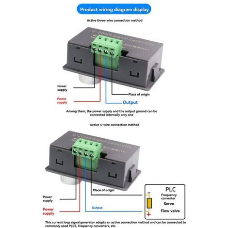 Generateur Signal Tension 0-20 Ma - Sortie Reglable Frequence Variable - Pour Tests PLC Et Servo - Module Commande Analogique - 1 Unite (1/5)