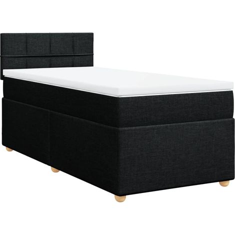 Maison Exclusive - Giroletto a Molle con Materasso Nero 90x190 cm in Tessuto