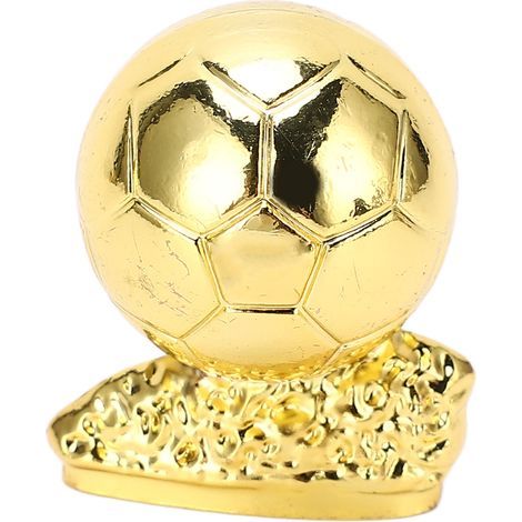 Souvenirfigur aus Metall zum Fußballspiel, 3 cm großer goldener Ball, Dekoration für Fans