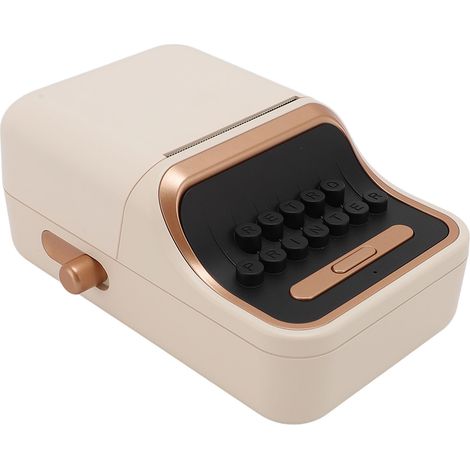 Imprimante d'étiquettes Bluetooth portable style vintage, étiquettes de 30 à 52 mm, imprimante thermique portable pour bureau, entreprise et domicile (1/5)