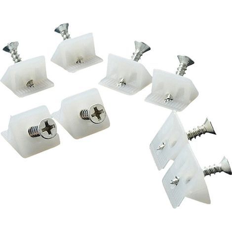 200 Pièces renfort tiroir équerre blanc vis réparation fixation Tiroir étagère de meuble bas affaissement de réparation Connecteur Arrière Stabilisateurs pour fond de tiroir réparer les cales (1/3)