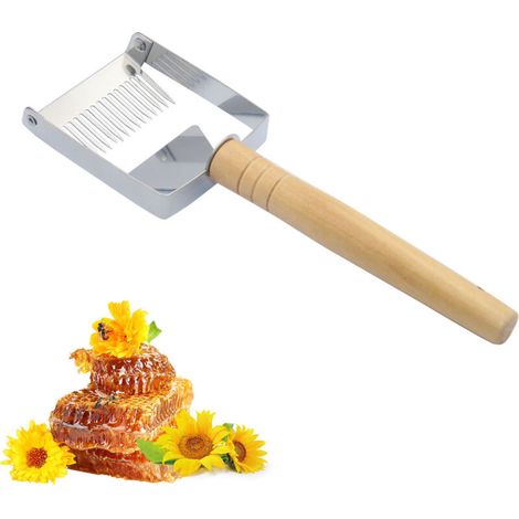 Outil De Ruche pour Extracteur De Miel, Fourchette à Miel, Outil De Ruche avec Manche en Bois, Outils De Fourchette à 17 Dents en Acier Inoxydable, Apiculteur, Fournitures D'apiculture (1/5)