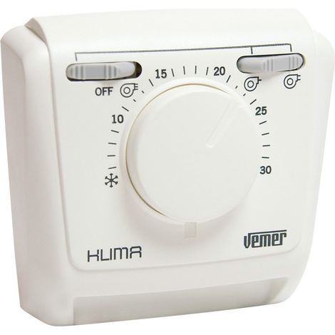 Termostato ambiente per fan coil da parete klima 3v vemer ve268900 (1/2)
