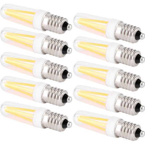 10er-Packung 3W E14 warmweiße Glühbirnen für Kronleuchter, Deckenleuchten und Wohnraumbeleuchtung (1/5)