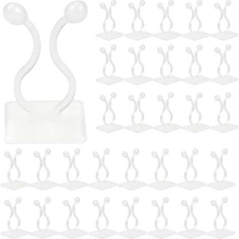 Plante Grimpante Support Clips 50 Pcs Crochet Fixateur Mural Auto-adhésif pour Plantes Grimpantes Décoration de la Maison (Blanche) Blanche - (1/5)