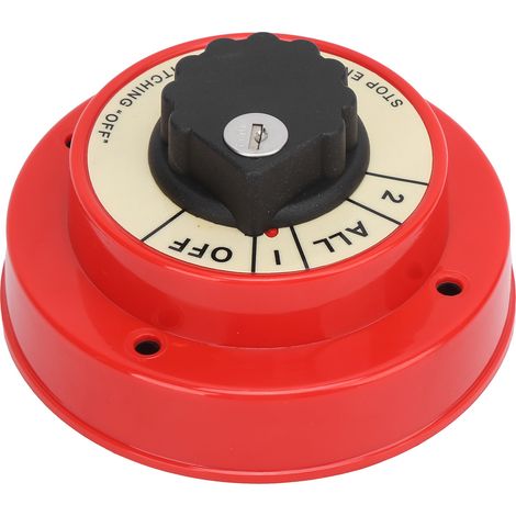 Commutateur de batterie bateau jaune 4 positions panneau plastique métal usage moyen double batterie (1/5)