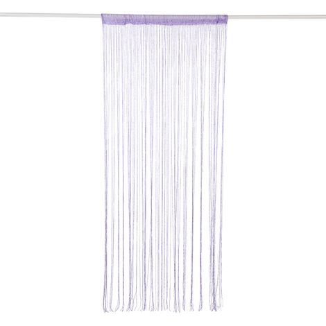 Rideau À Fils Décoratif - Polyester 100x200cm - Séparation Pièce Fenêtre Porte - Violet (1/5)