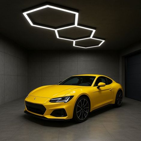 Lámpara LED Hexagonal - 6500K - 3 Hexágonos - 44cm - Blanco