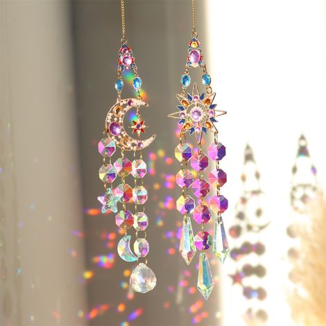 pièces de diamants de couleur : étoiles, lune, papillons, guirlandes de soleil, lampe de jardin, attrape-soleil, pendentifs. (1/4)
