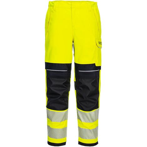 Arbeitshose für Damen Pw3 Fr Hi-vis - 36 - Gelb/schwarz - Portwest