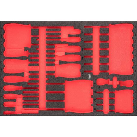 VIGOR Insert en mousse souple, vide V6813-L