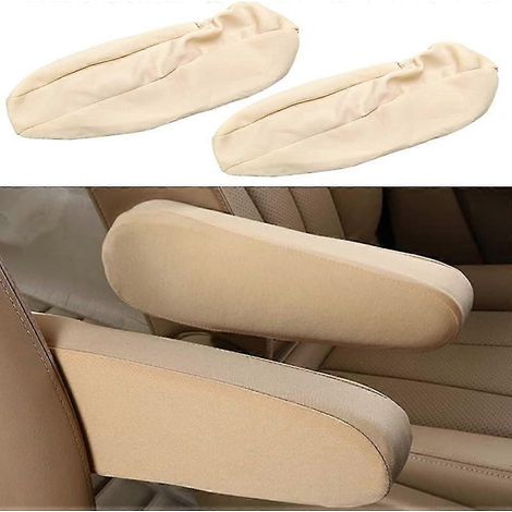 Lot de 2 housses d'accoudoirs de siège avant de voiture, protections d'accoudoirs en tissu, housses de rechange pour accoudoirs avant, accessoire universel pour voiture (1/5)