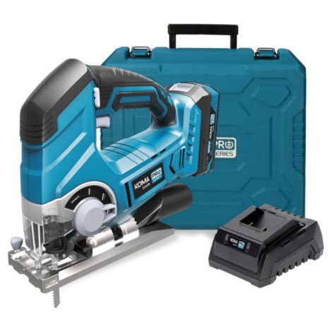 20V KOMA TOOLS Stichsäge - 23 x 21,5cm - 2,0Ah Akku - Ladegerät (1/3)