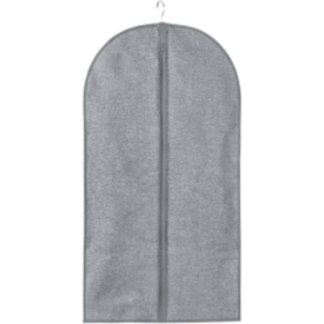Custodia protettiva per abiti in tessuto effetto lino grigio - H100 cm