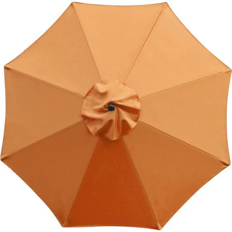Tendalino di ricambio a 8 stecche per ombrelloni da giardino, patio, cortile, spiaggia, piscina e mercato (solo tenda da sole), colore arancione