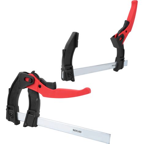 Serre-joint à cliquet à serrage rapide en F pour panneaux, serre-joint de type F pour le travail du bois, dispositif de fixation (1/5)