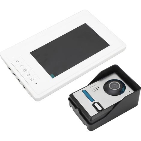 Kit Interphone Vidéo avec Sonnette Sans Fil, Écran TFT HD 7 Pouces, Visiophone Intelligent pour Maison, Moniteur AC100-240V, Prise UE (1/5)
