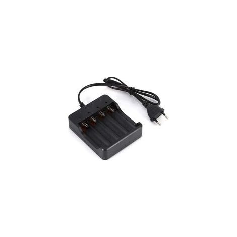 Chargeur de Batterie à 4 Fentes pour Batterie Rechargeable au Lithium 18650 Prise EU avec Fonction de Charge Anti-Retour de Bonne qualité et de Bonnes Performances (1/5)