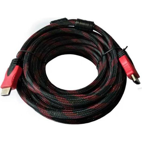 Cavo HDMI da 5 m, cavo intrecciato HDMI-HDMI, per TV LED Full HD 3K Ultra HD. (1/2)