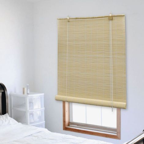 Store enrouleur en bambou naturel 100 x 220 cm (1/5)