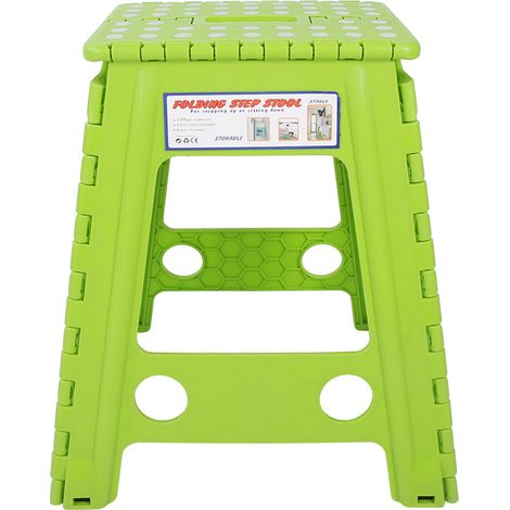 Marchepied pliant antidérapant en plastique pour adultes, tabouret pliable avec points antidérapants, usage domestique portable (7) (1/5)
