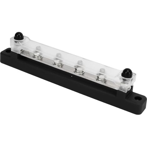 Barre de distribution électrique M6 6 terminaux 150A DC 12V-48V pour automobile bateau noir (1/5)