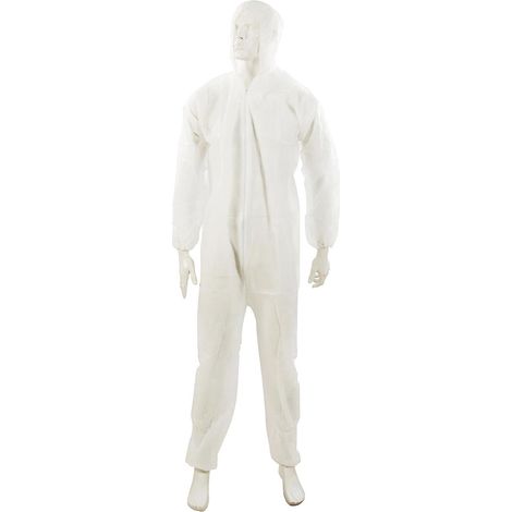 Dapetz ® Disposable Coverall Protective Suits Overall Suits with Hood Medium 170cm 67", Elastic Cuffs, Ankles, and Hood, Zip Front Opening for Painting, Cleaning, Safety Workwear, Men, Women (1/5)