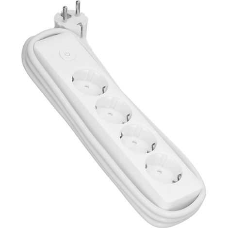 Multiprise extérieure à prises multiples, rallonge électrique, fiche de protection, 10 A, 2200 W, prise UE, 250 V, SF008‑4