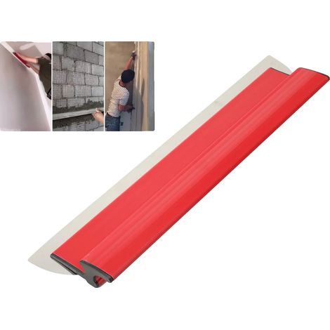 Espátula alisadora de placas de yeso, 60 cm de largo, material de acero inoxidable, diseño de mango ergonómico, tipo herramienta de alisado, alta durabilidad. (1/5)