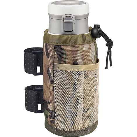 1 porte-bouteille de vélo 12-24 oz, sans vis, avec poche en filet, pour VTT, guidon de vélo, poussette, scooter, fauteuil roulant, randonnée-NANOTEH (1/5)
