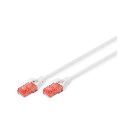 DIGITUS CAT 6 U/UTP Patchkabel - LSZH, 0,5m, weiß (DK-1617-005/WH)
