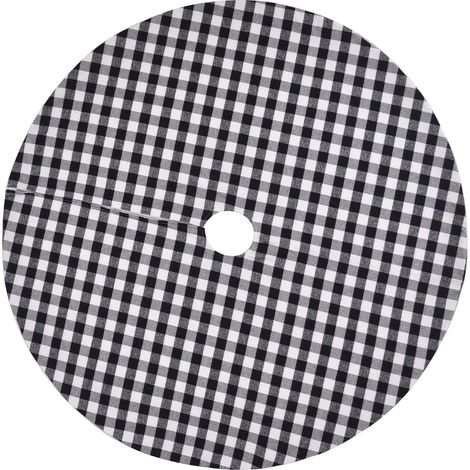 Tapis de sapin de Noël de 137 cm (54 pouces) à carreaux noirs et blancs, jour de Noël (1/5)