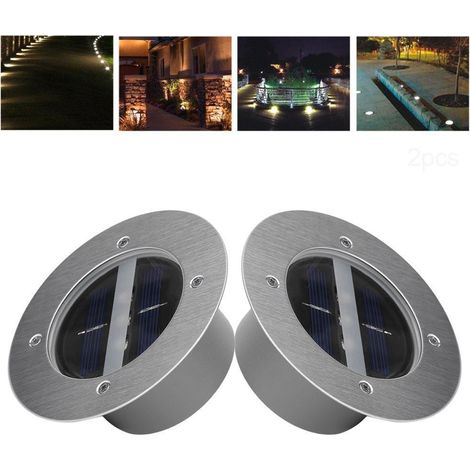 Lampara Solar De Jardin - 3 Led - Impermeable Ip65 - Para Camino Terraza Cesped - Encendido Automatizado Al Anochecer - 2 Unidades (1/5)